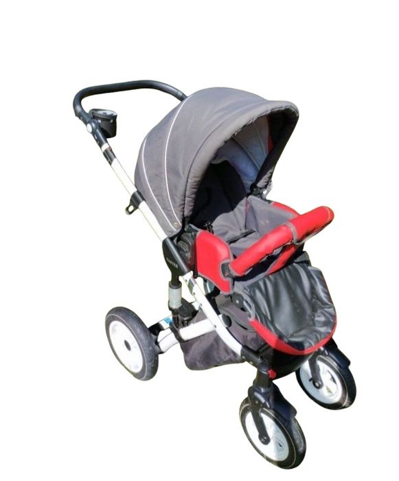 Wózek , spacerówka, nosidełko akcesoria BabyMerc biało - czerwony.