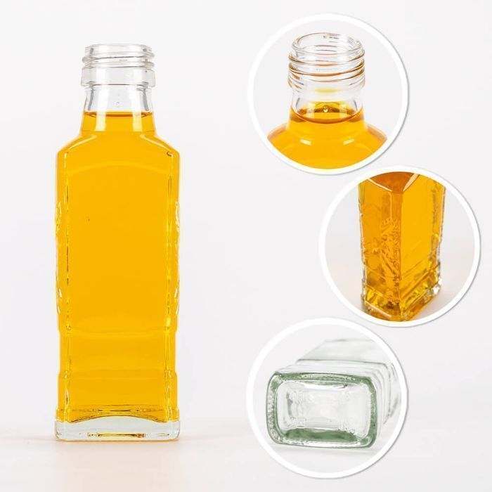 5x butelka MOSKWA 100 ml na whisky nalewki sok z zakrętką