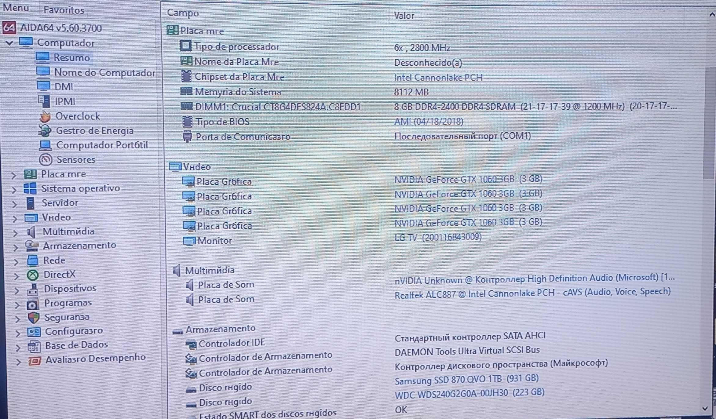 PC intel sem monitor