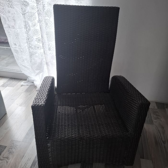 Fotel rattanowy relax duży