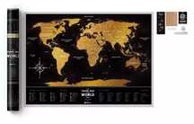 Mapa Zdrapka Świat Travel Map Black World