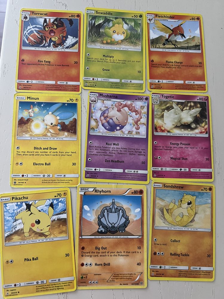 Карточки Pokemon Energy