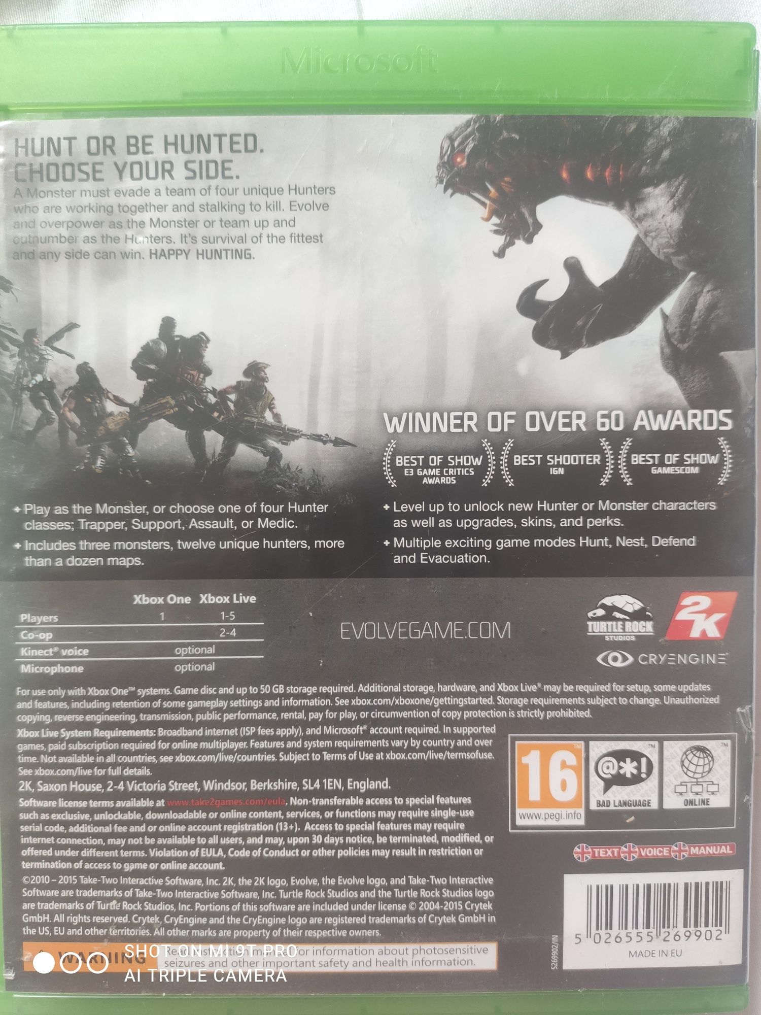 Гра Evolve для Xbox One | Диск | Можливо новий код