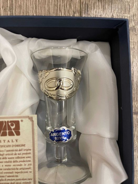 Рюмки срібло A.R. Argento Італія (подарунок на весілля\річницю)