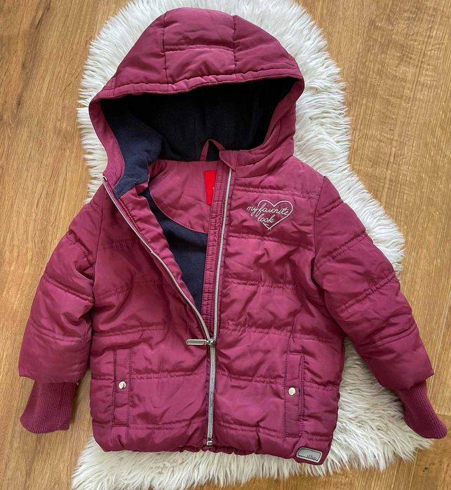 s.Oliver 98 kurtka bordowa r. 3 zimowa ocieplana