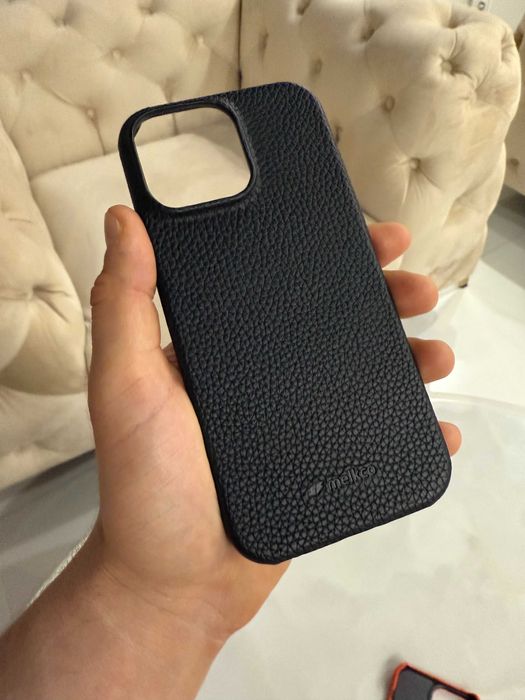 Etui pokrowiec na telefon iPhone 16 pro max, PRAWDZIWA SKÓRA, Melkco