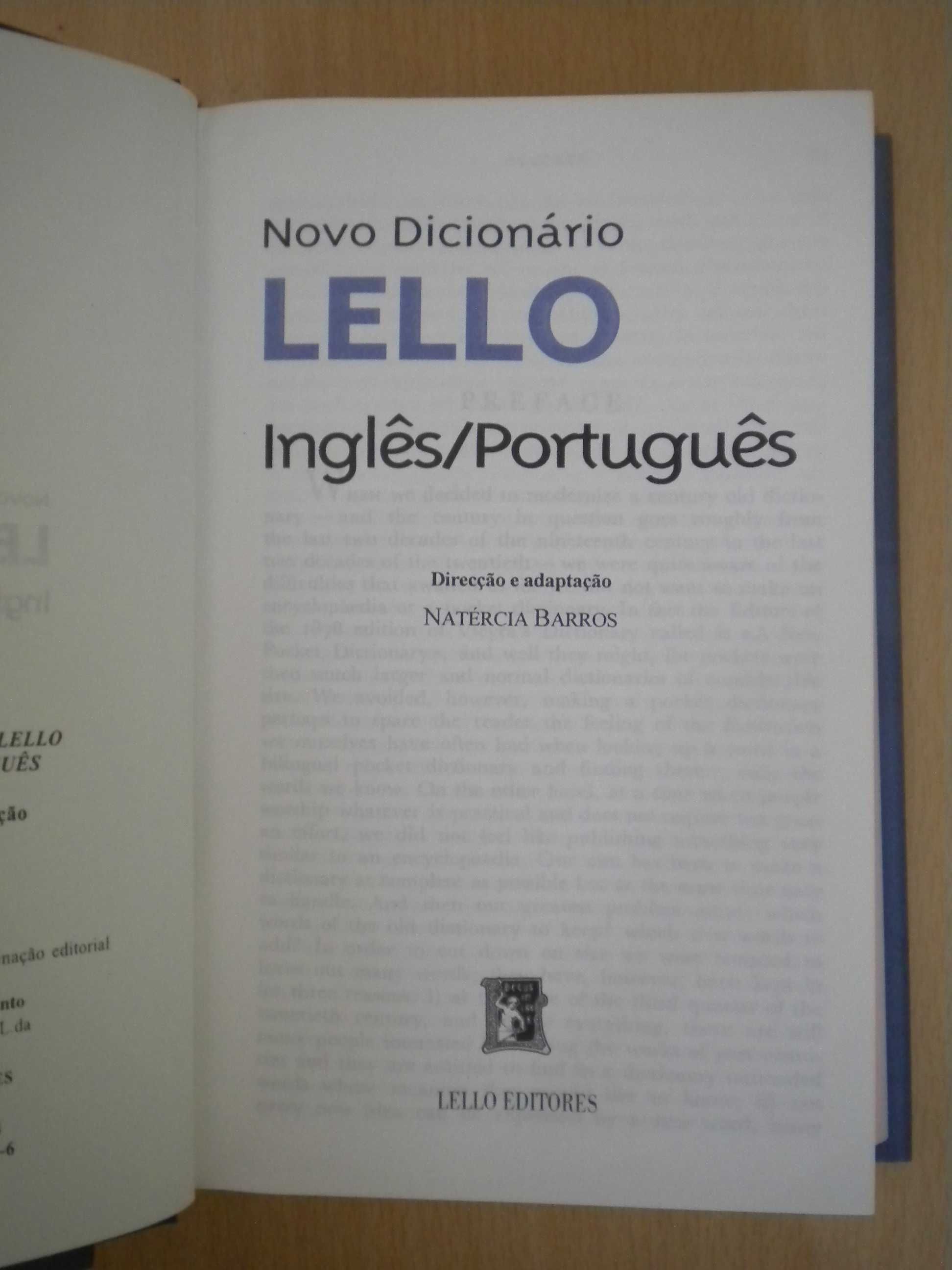 Novo Dicionário Lello - Inglês/Português