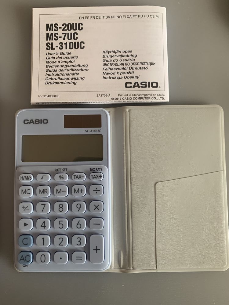 Calculadoras Casio cores pastel