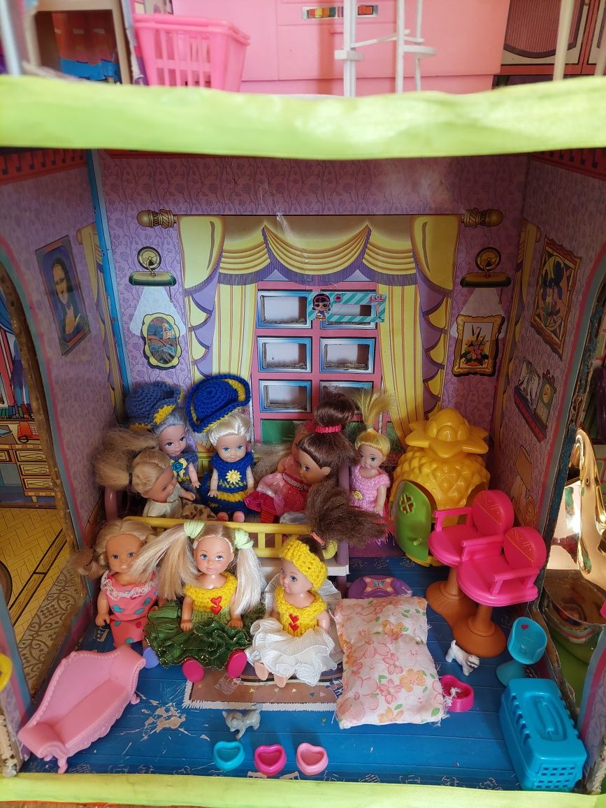 Lalki Barbie wyposażenie do domkui mnóstwo akcesoriów