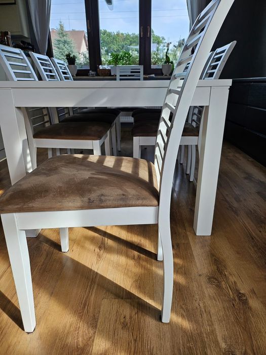 Stół z krzesła do salonu jadalni mahoń