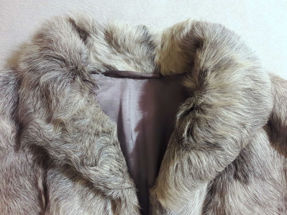 Srebrne futro naturalne 3/4 / Silver natural fur coat 3/4