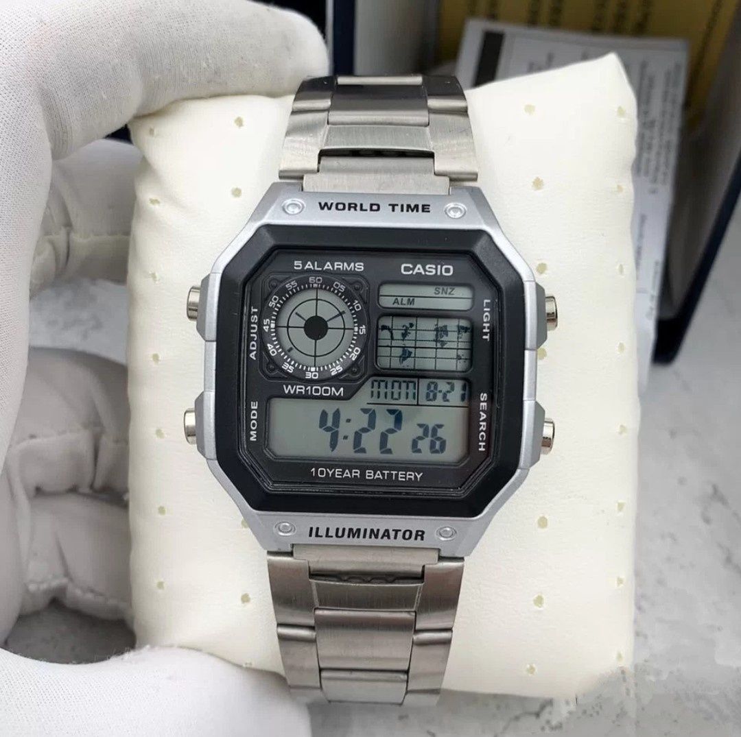 Годинник  CASIO AE-1200WH Illuminator ілюмінатор карта міра