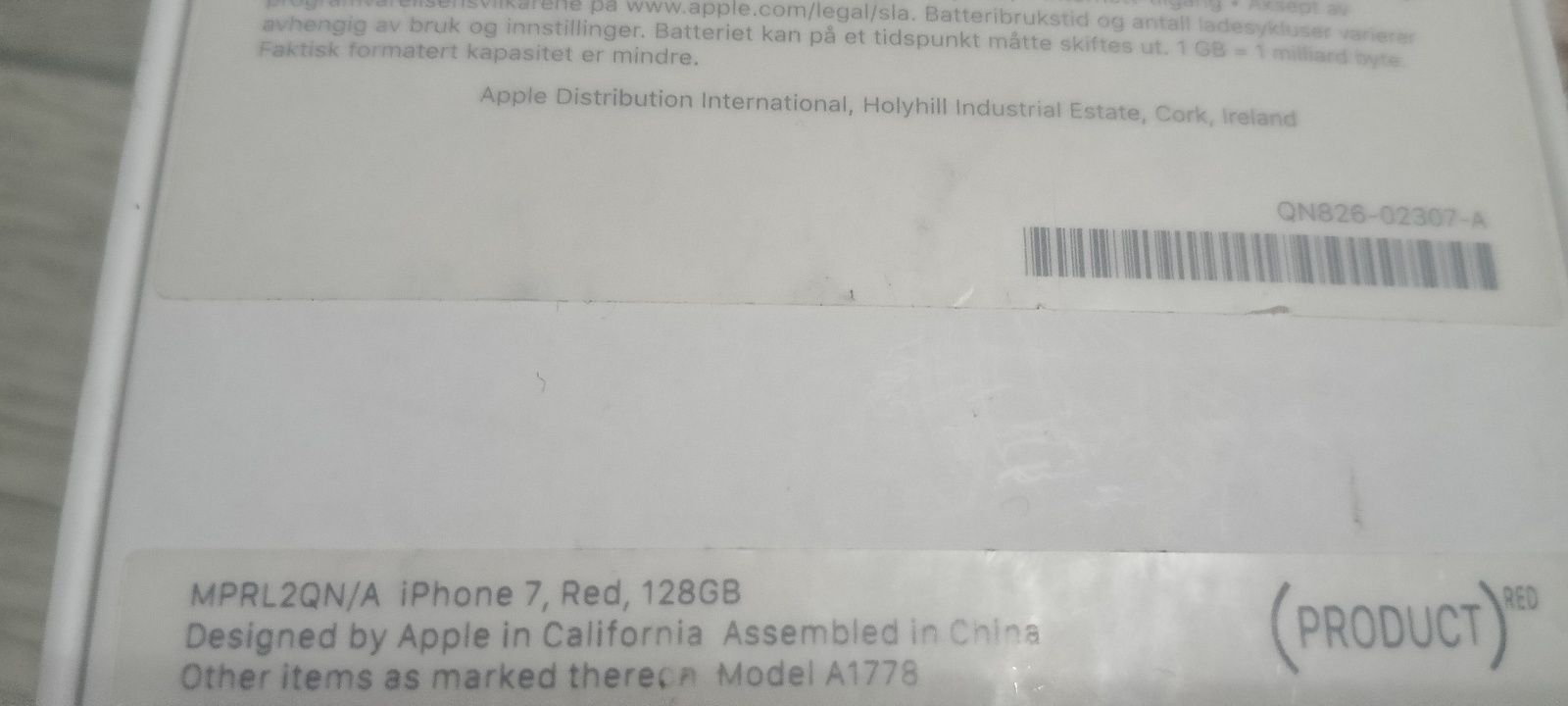 iPhone 7 Red 128 GB