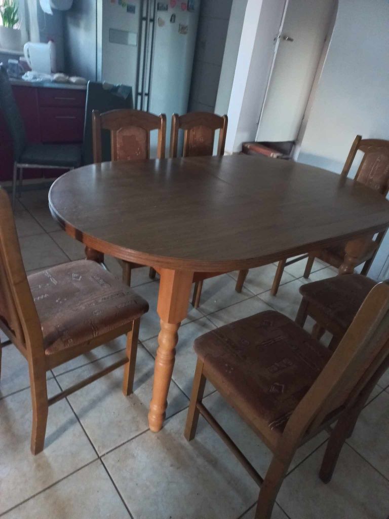 Duży stół+6krzeseł