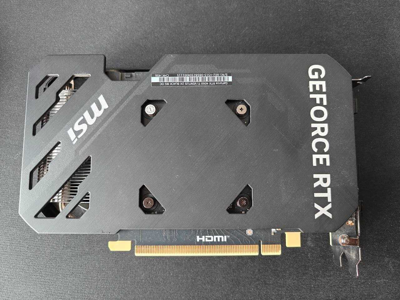Відеокарта MSI GeForce RTX 4060 Ti Ventus 2X 8GB GDDR6 (128bit) Б/В