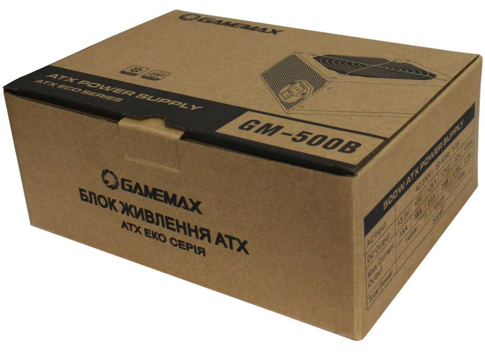 Блок живлення GameMax GM-500B, блок питания НОВИЙ