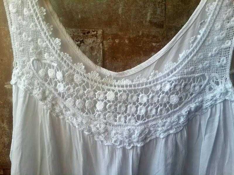 Белоснежная блузка -туника