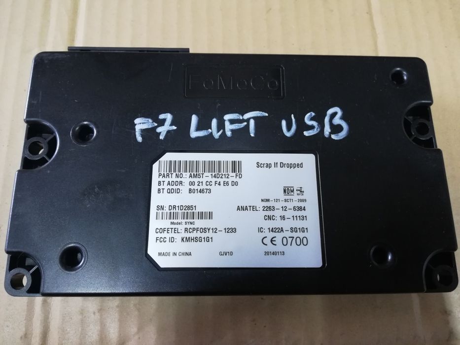 Moduł bluetooth z USB Ford Fiesta Mk7 VII Lift