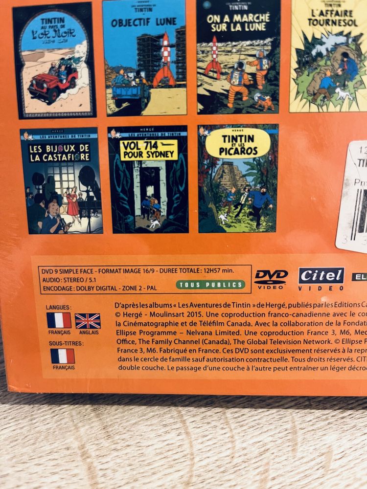 „Przygody Tintina” box 7 płyt dvd Tintin L’Integrale 21 aventures