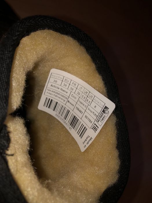 Brązowe śniegowce z beżowym futerkiem