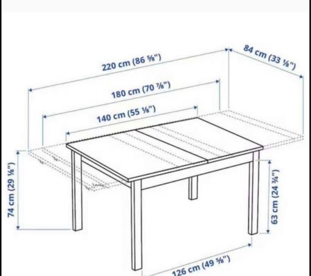 Mesa de Jantar Extensivel + 6 Cadeiras Acolchoadas com Capa