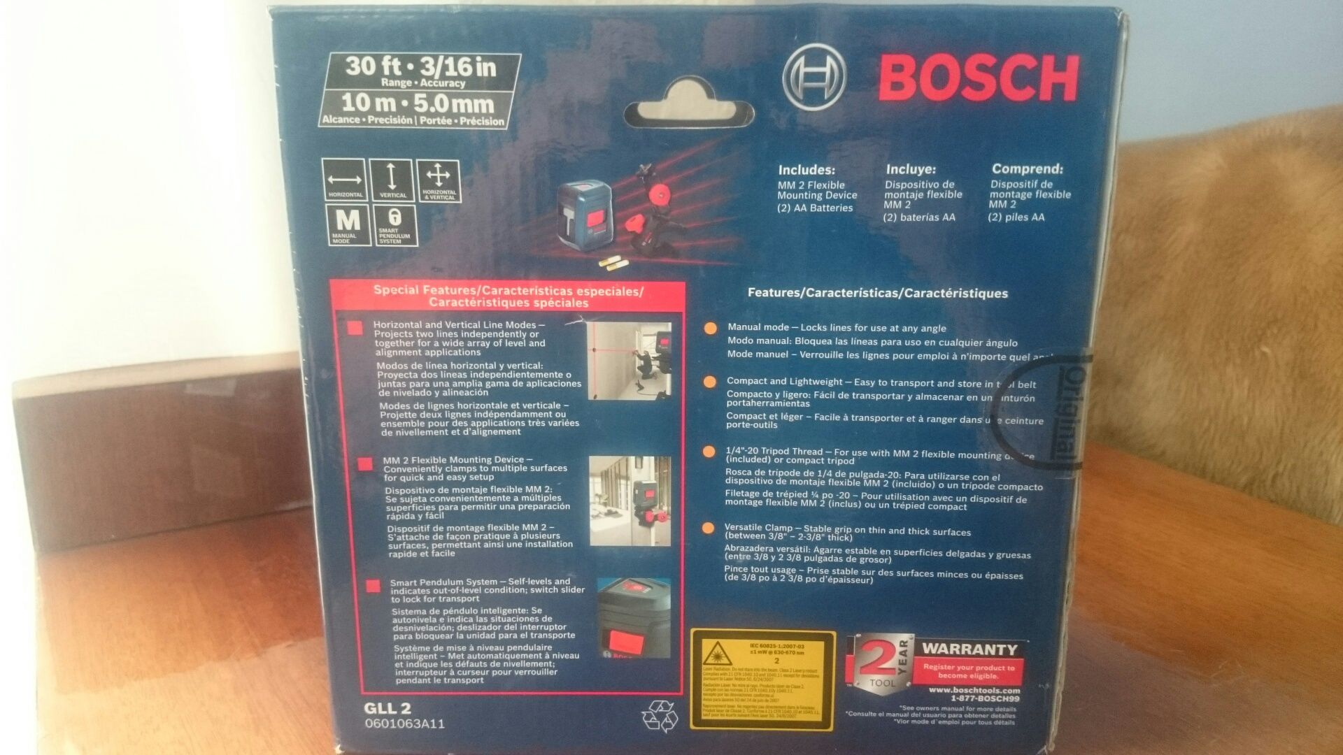 Лазерный уровень нивелир BOSCH GLL2 Professional