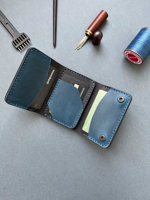 Шкіряний гаманець ручної роботи, кошелек ручной работы