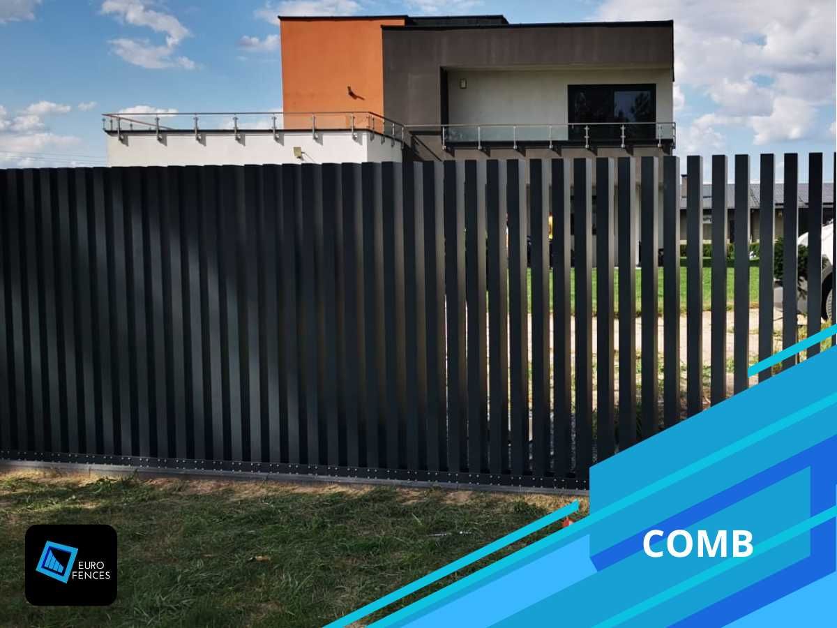 Ogrodzenie Aluminium EuroFences Polski producent - model Comb Standard