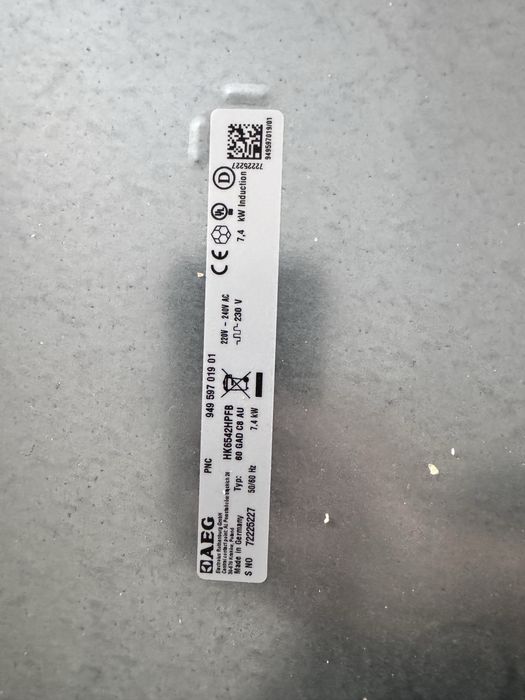 Płyta indukcyjna AEG HK6542HPFB używana