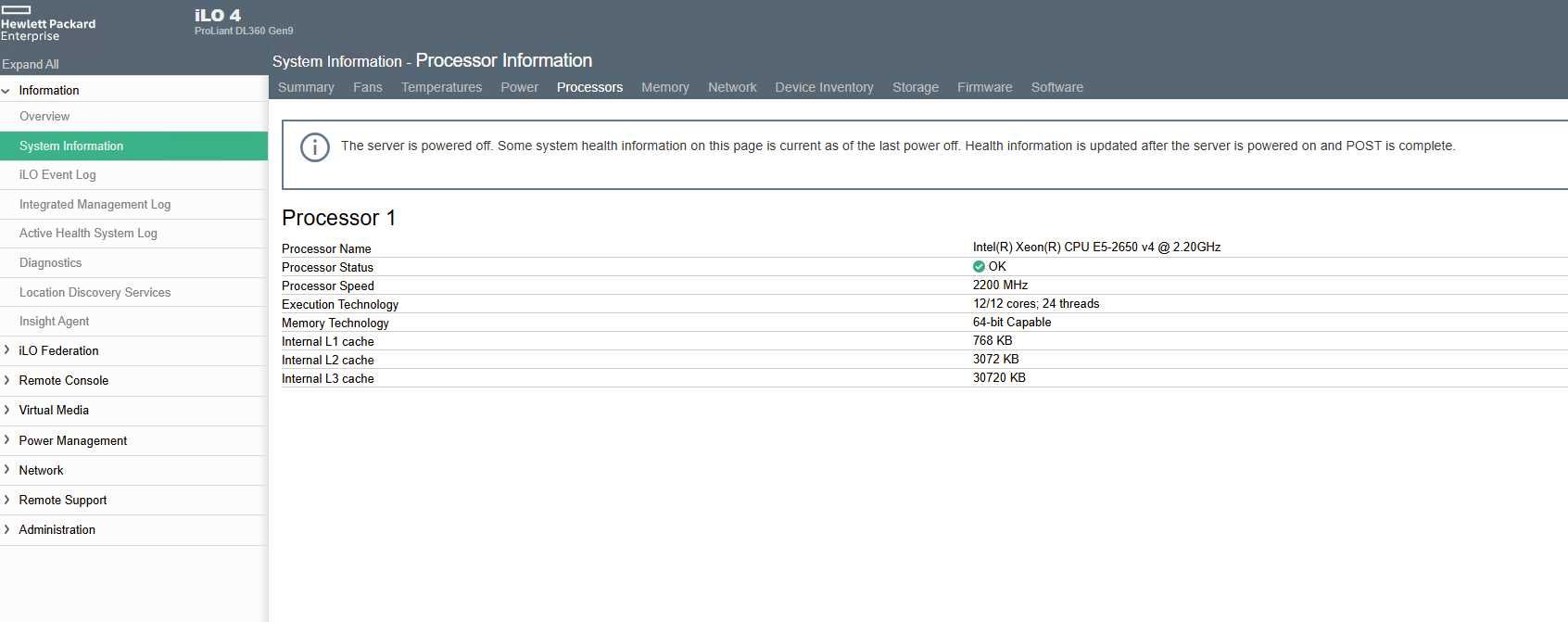 HPE HP ProLiant DL360 gen9 E5-2650v4 64GB Win2022 datacenter 16c