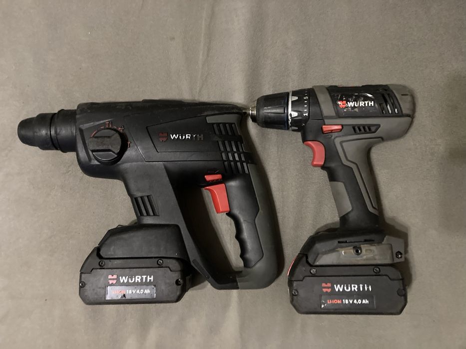 Набор Wurth аккумуляторные шуруповерт BS 18-A +перфоратор H 18-MA