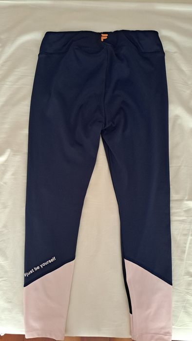 Leggins azul marinho e rosa FILA 16 anos- NOVO