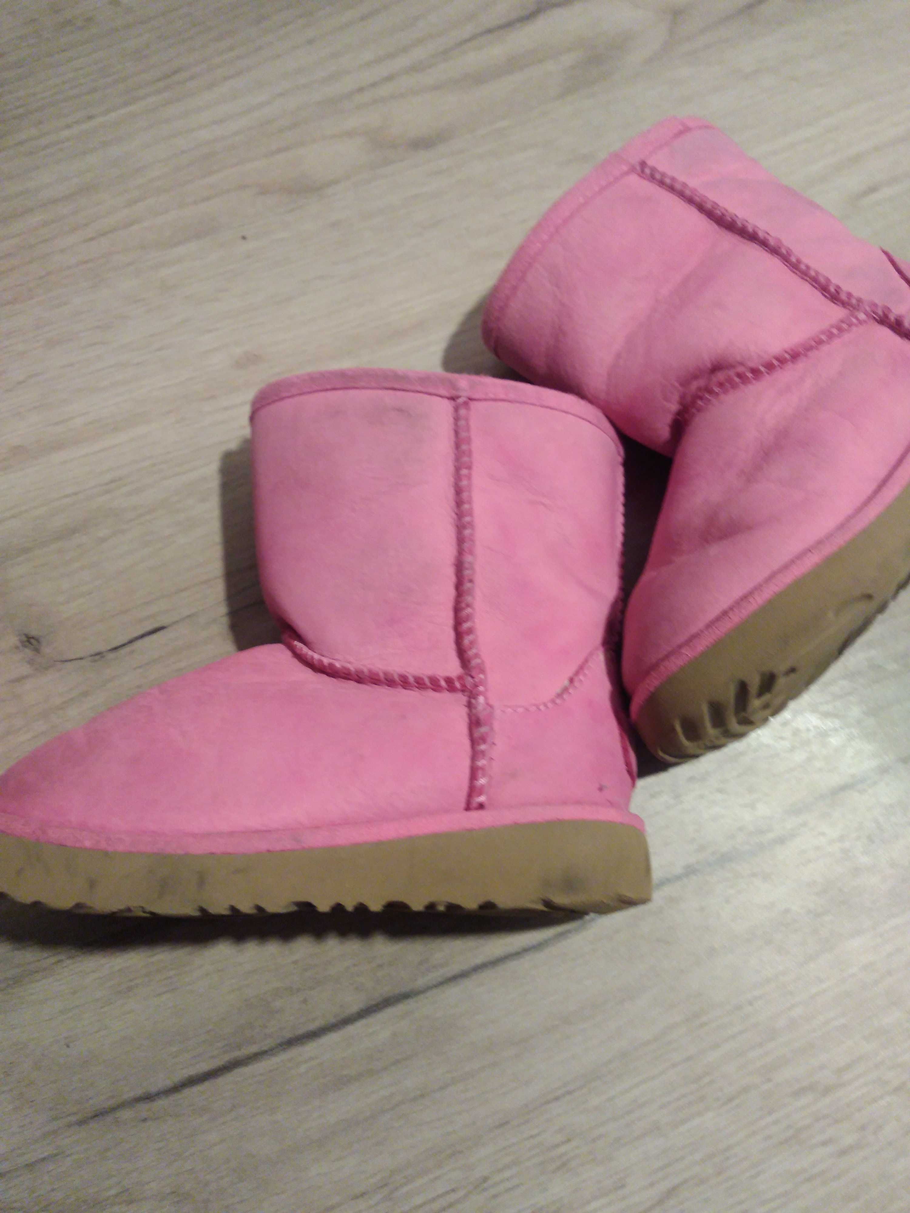 Buty ugg 25 rozmiar różowe zimowe ciepłe śniegowce dziecięce