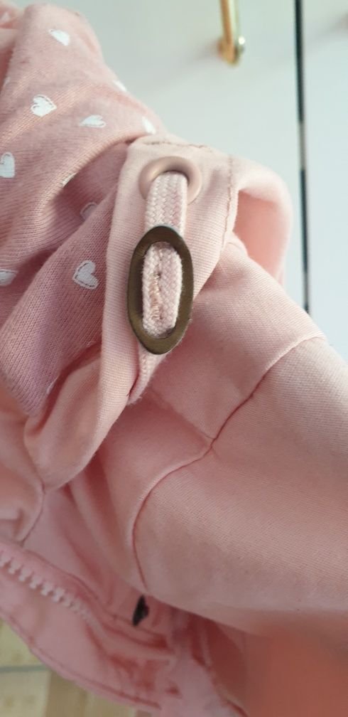 Kurteczka parka dziewczęca bawełniana podszewka rozm 122