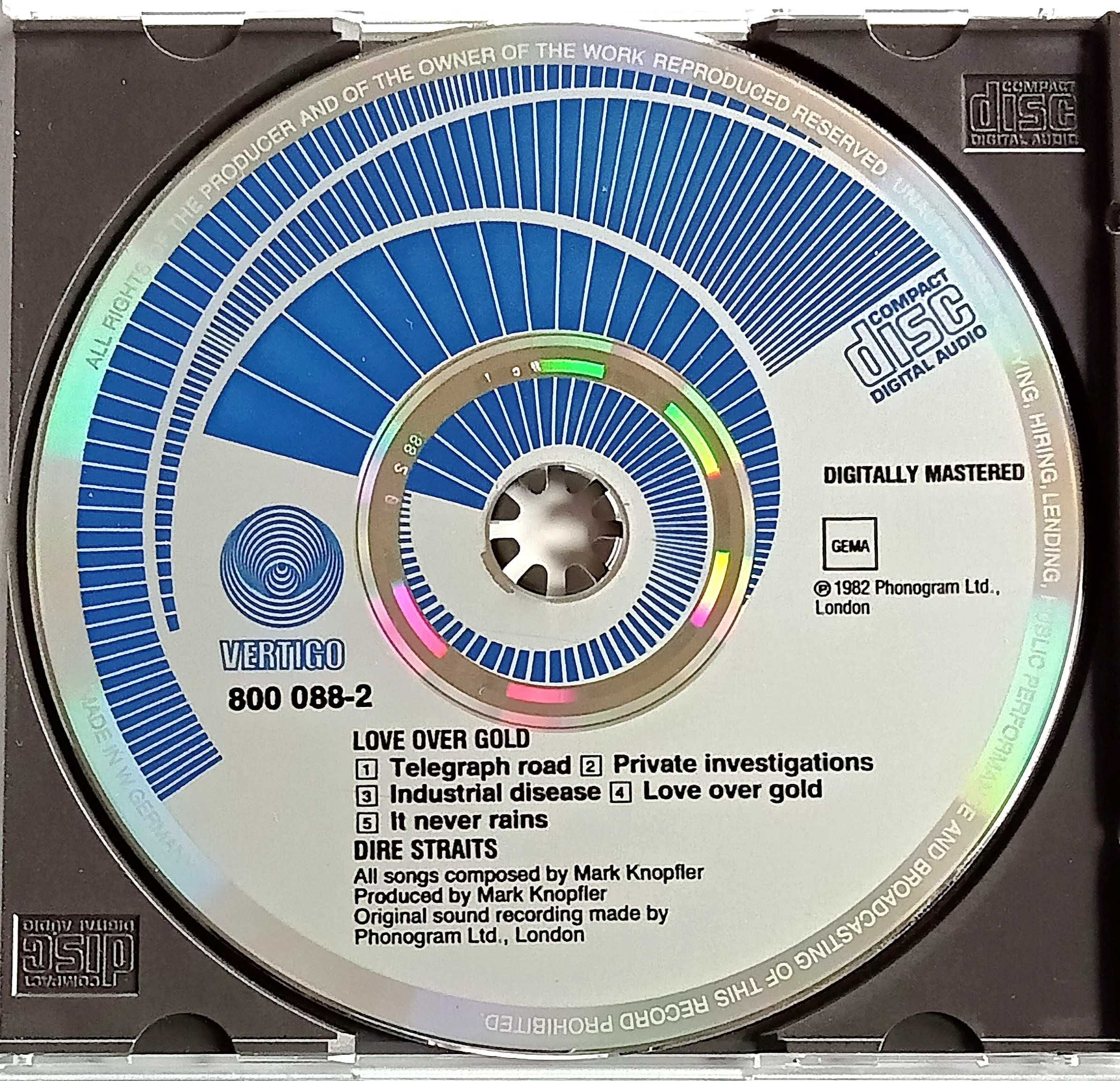 Dire Straits–Love Over Gold CD 1982 drugie wydanie niemieckie! UNIKAT!