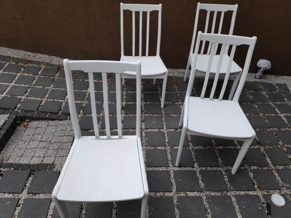 Krzesło białe bukowe po renowacji 4 sztuki