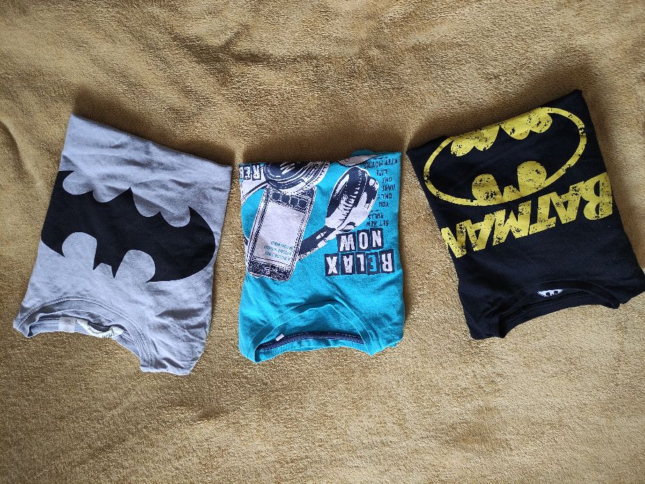 ZESTAW 3 koszulek BATMAN r. 134/140 | C&A | H&M | SINSAY | 100% czarna