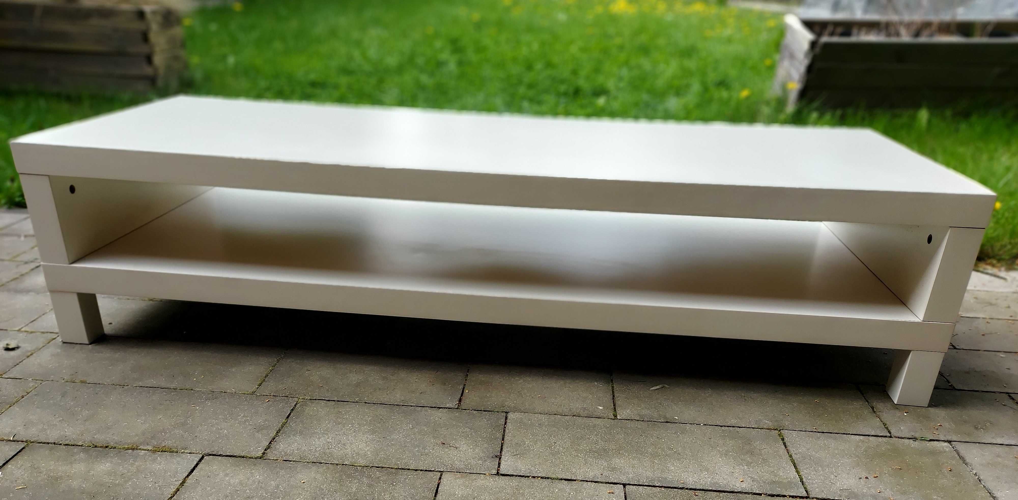 Biała długa szafka półka stolik pod telewizor RTV 149x55x35 cm Ikea