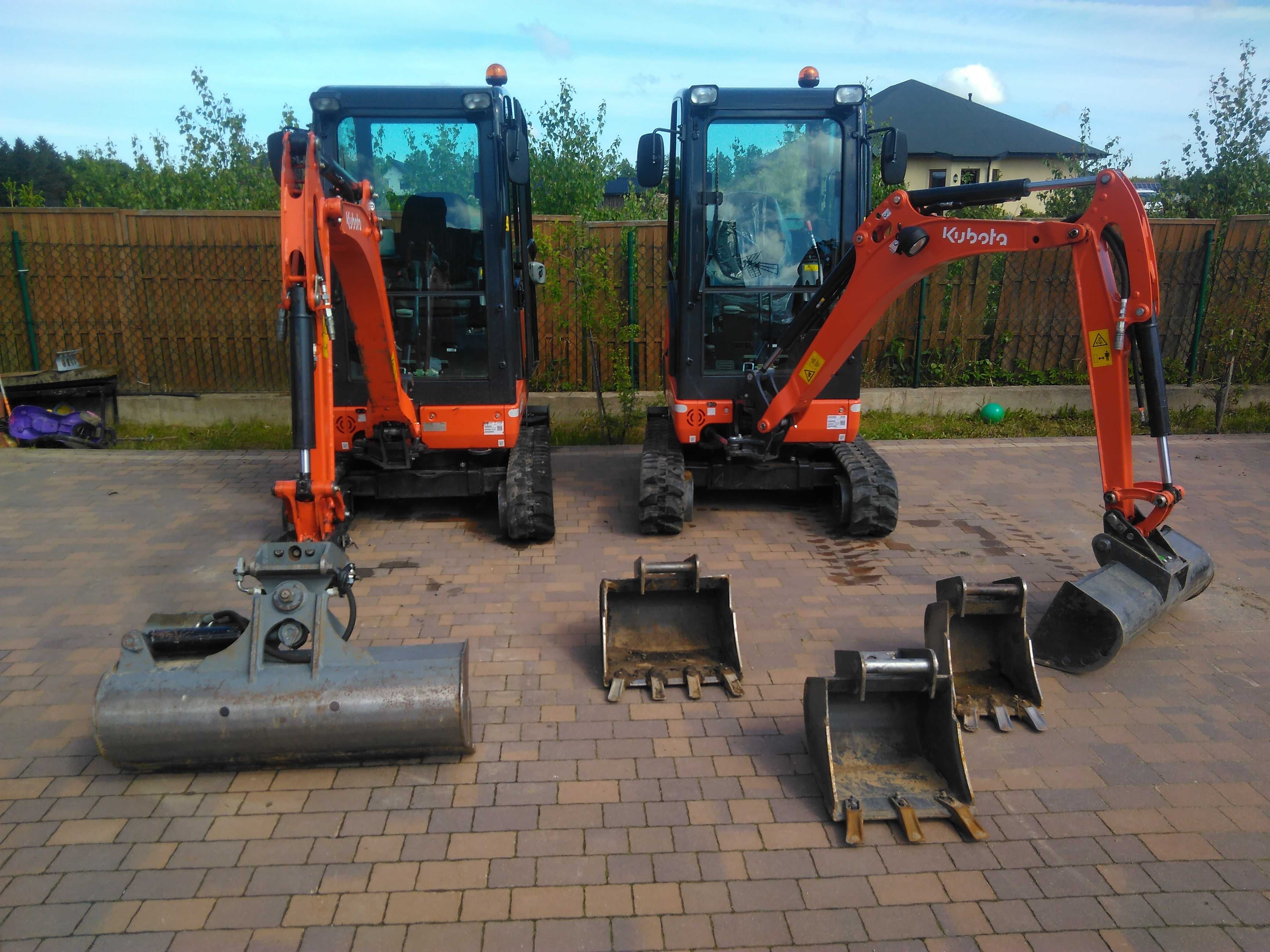 wynajem minikoparki Kubota KX18-4 2szt Nowe !!! Transport Tanio !!!