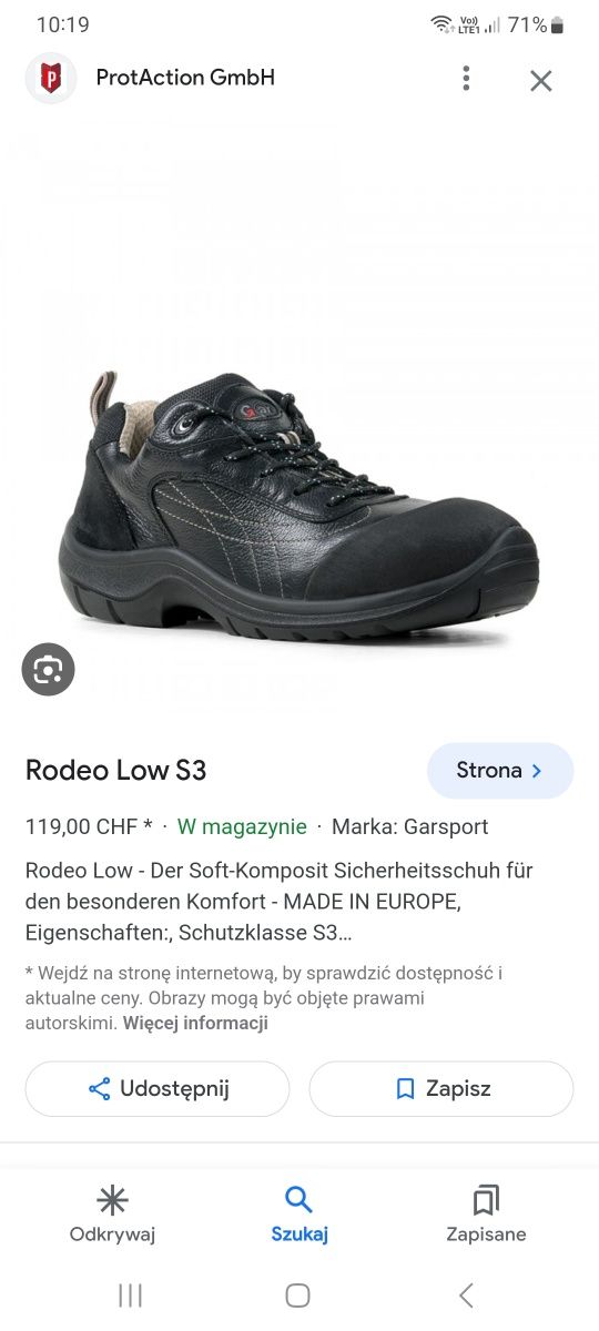 Buty robocze garsport r38