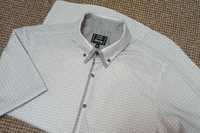 Стильная рубашка george с коротким рукавом серого цвета. размер l