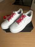 AF1\Powietrze*airDamskieNikeForce1SupremeWhite UnisexTrampki Rozm.45