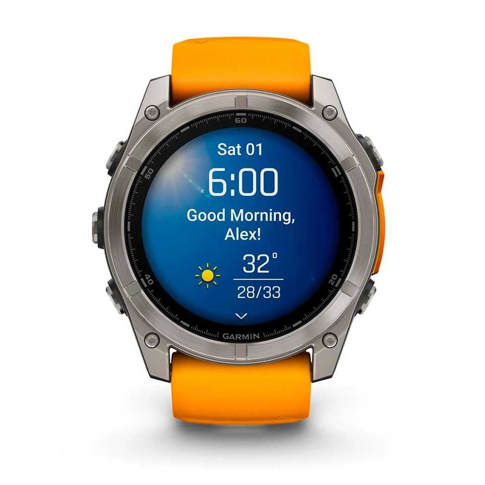 Garmin Fenix 8  51мм AMOLED Sapphire Titanium на силіконі 010-02905-11