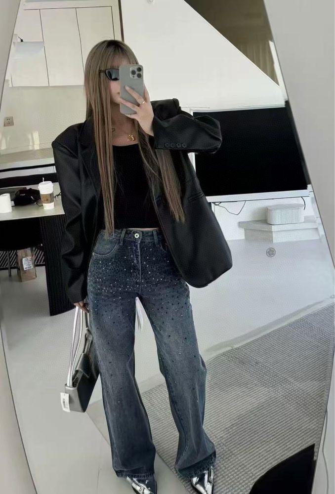 Джинсы в стиле miu miu