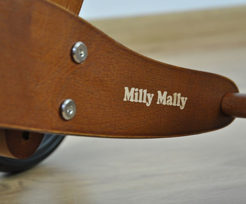 Rowerek biegowy trójkołowy 2w1 Jake Dark Natural Milly Mally