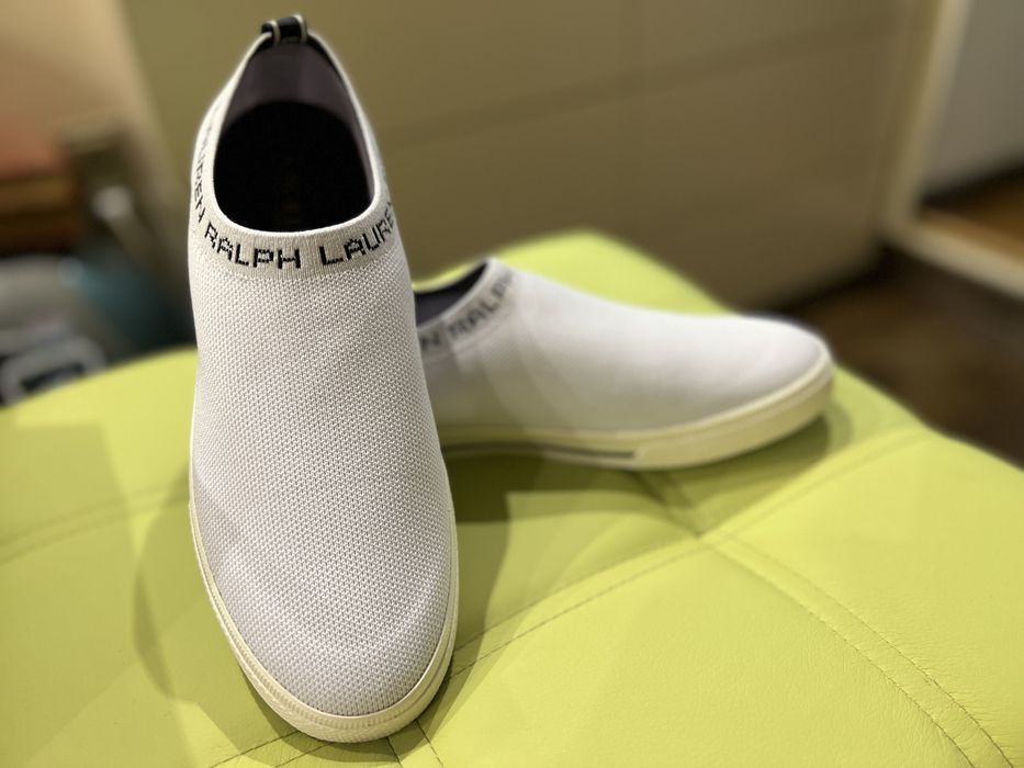 Слипоны белые Ralph Lauren