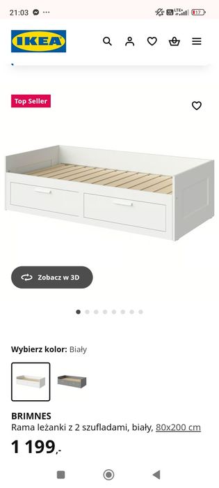 Łóżko Brimnes z materacami Ikea