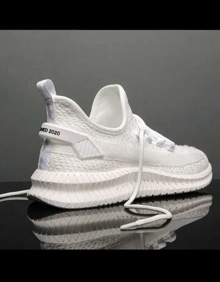 Мужские летние белые кроссовки сетка adidas off-white 41-44р. Rlae24