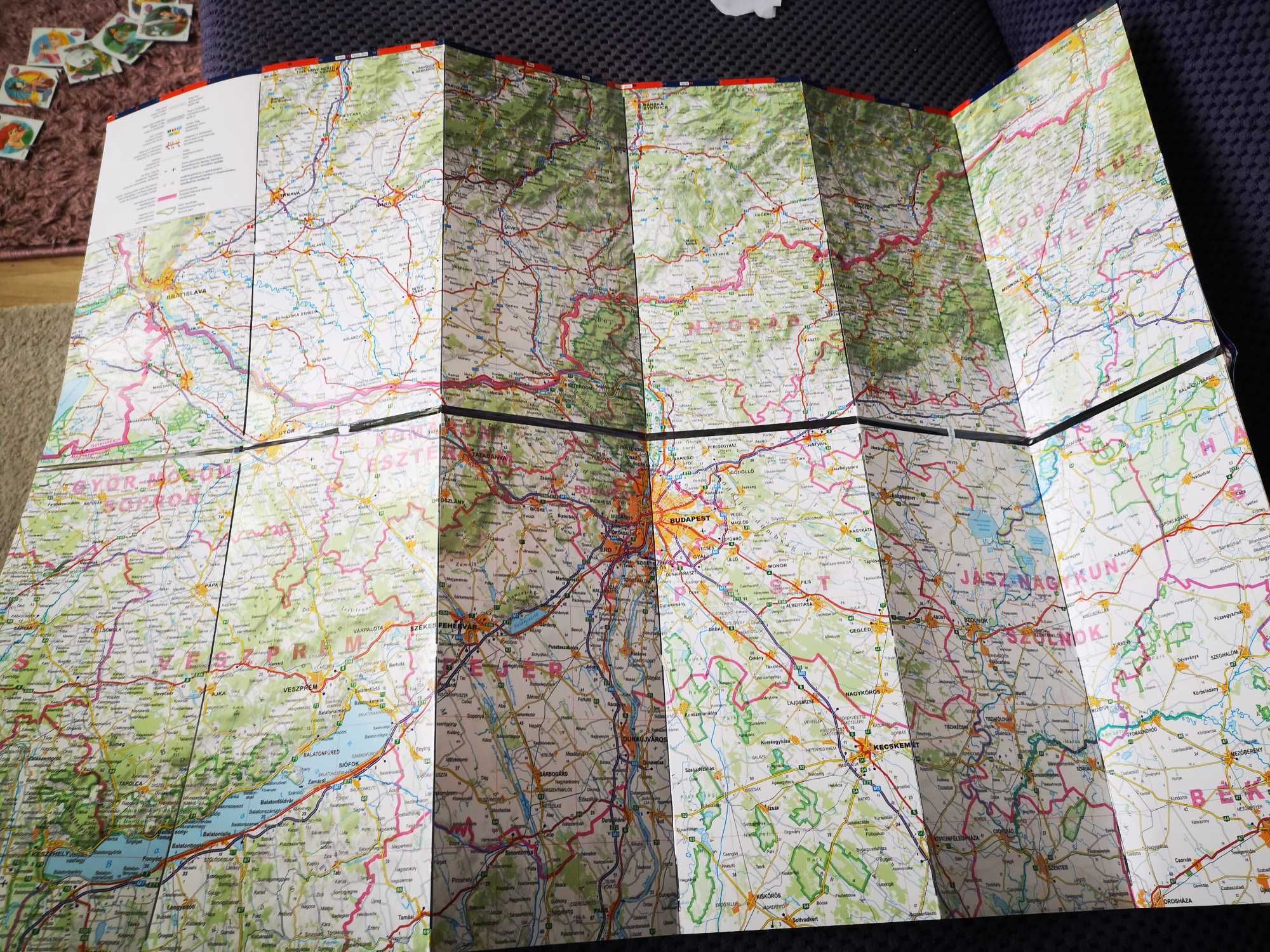 Mapa laminowana Węgry NOWA 1:520 000 Comfort map