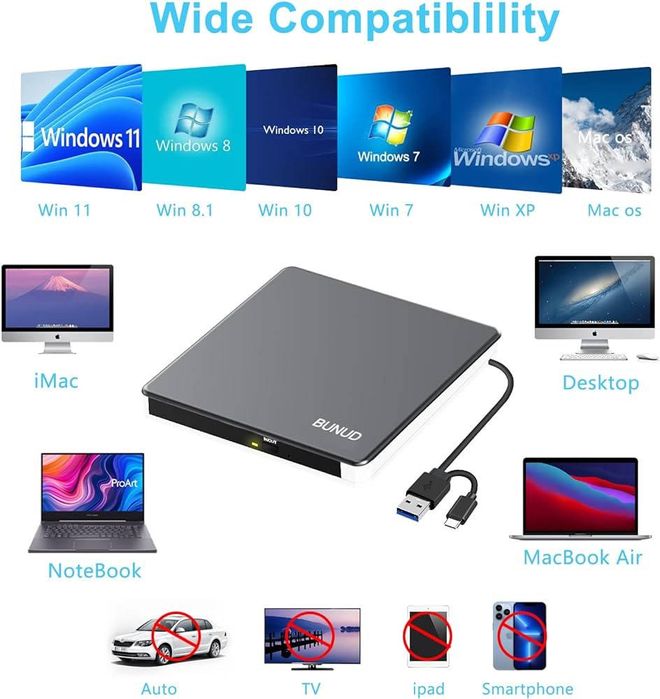 Зовнішній CD DVD привід